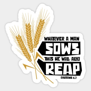 Whatever a man sows this he will also reap Sticker